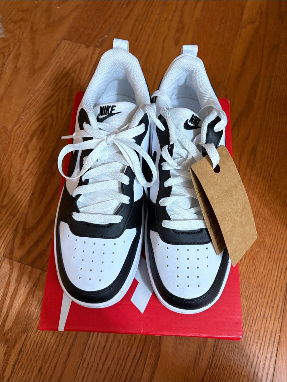 Nike Kids Black and White Low-Top Sneakers